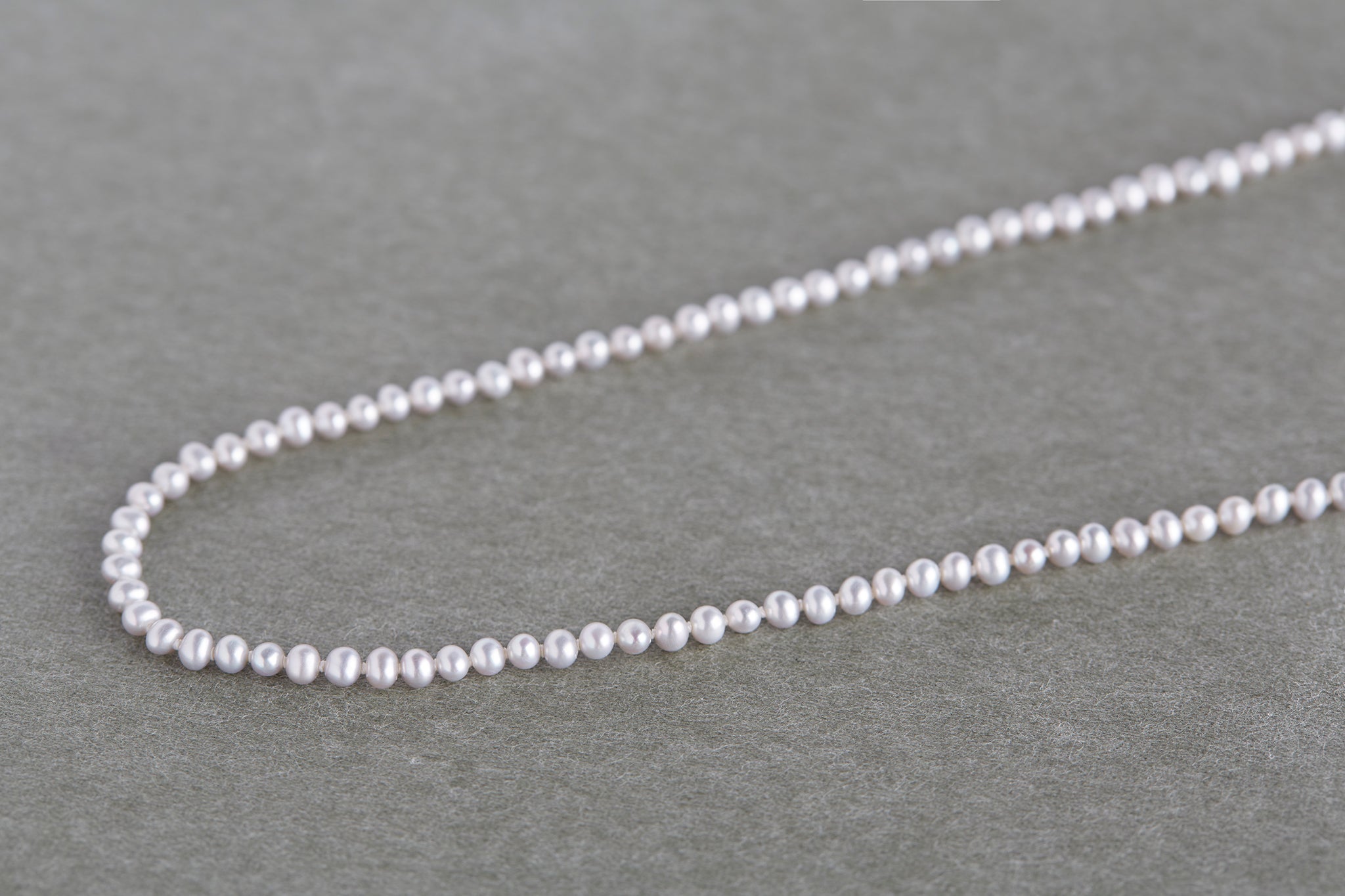 Baby gray pearl necklace