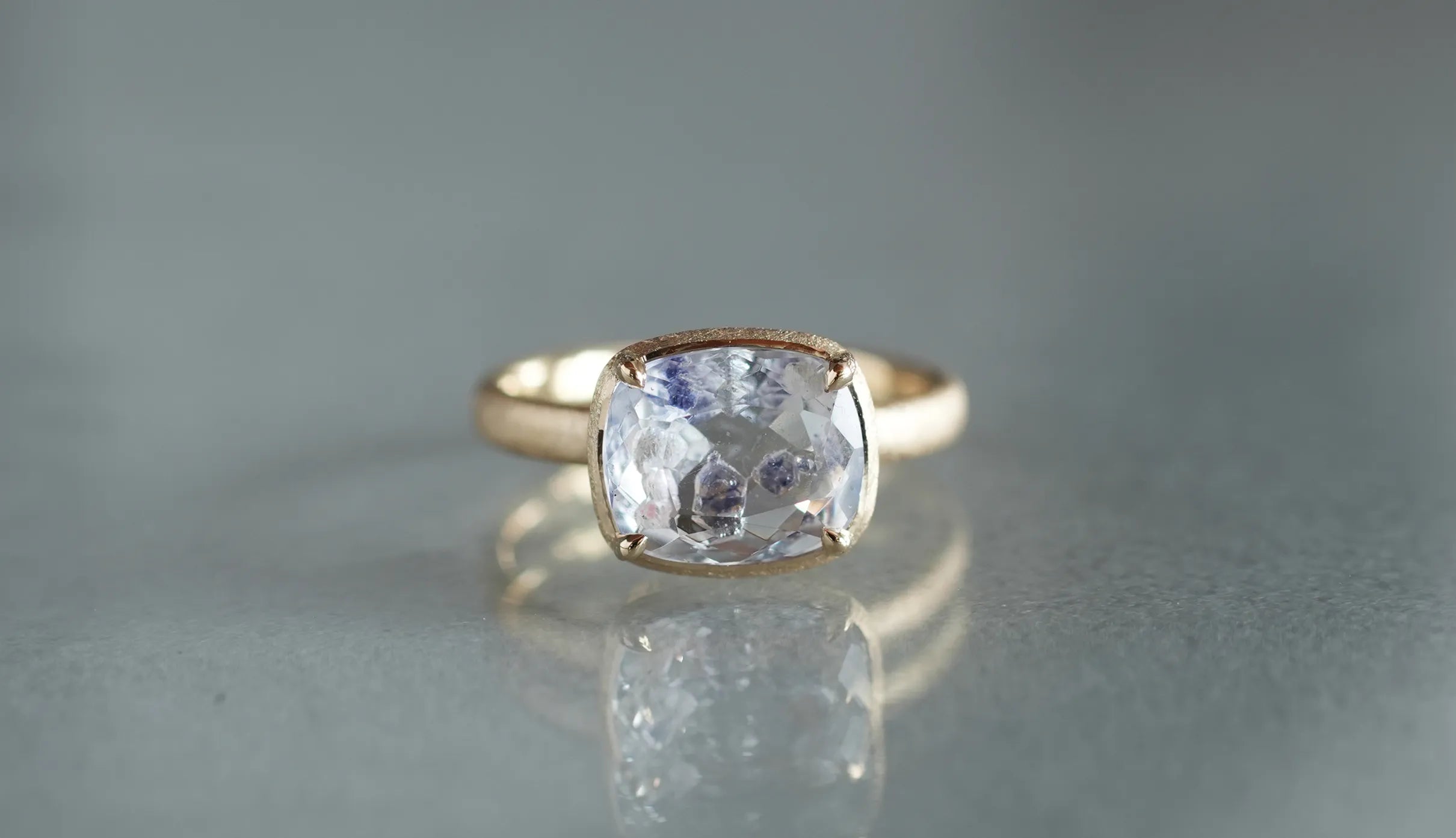 フローライトインクォーツ シルバーリング フローライト インクォーツ シルバーリング‖ANAM gems（アナム