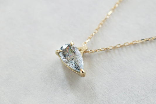 Aquamarine sunstone necklace