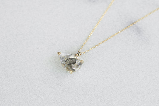 Marcasite in quartz necklace
