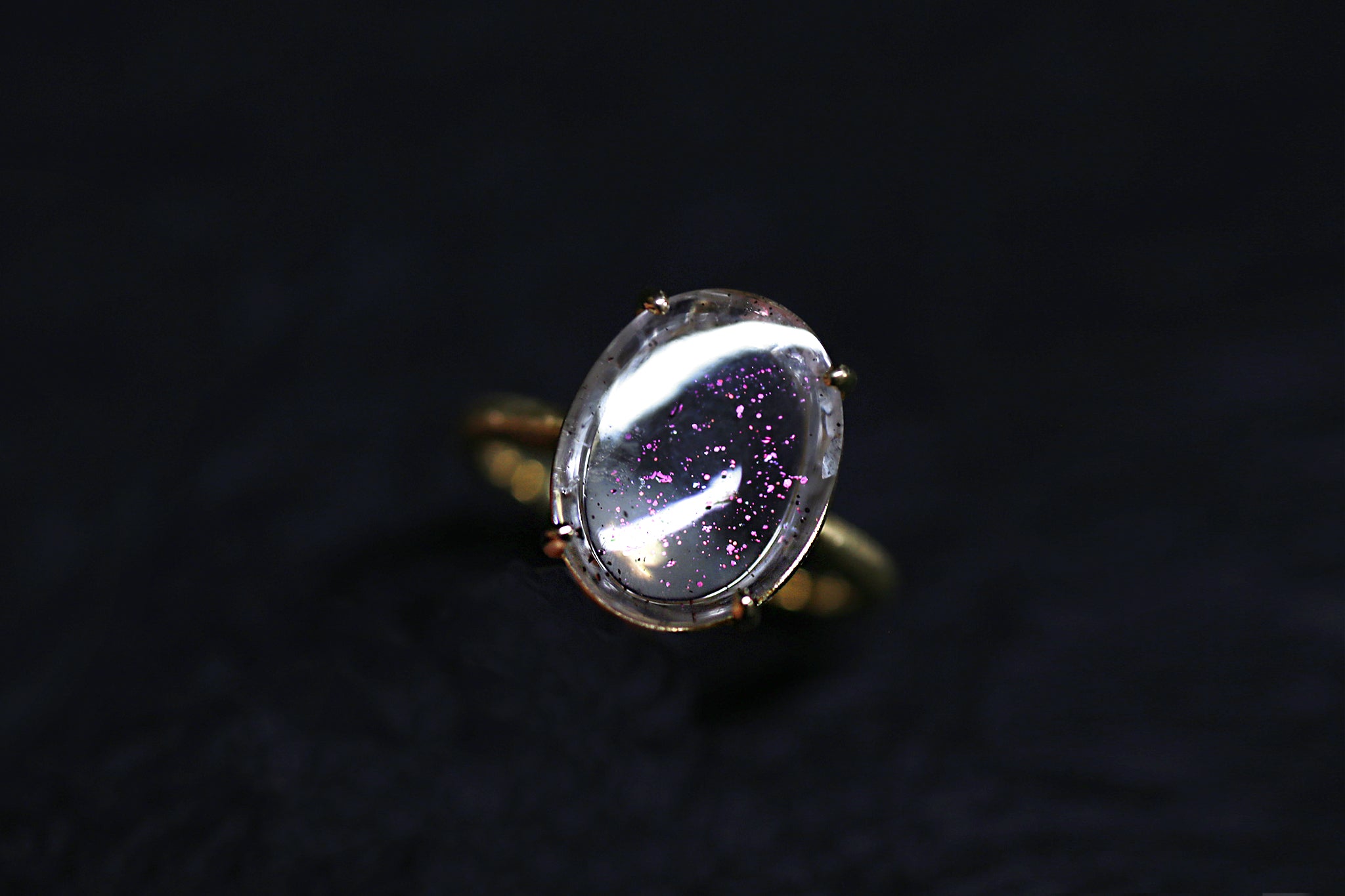 Pink fire quartz ring – Ryui