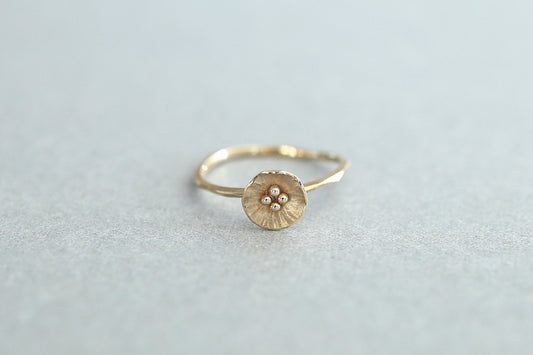 Petit flower ring / K18