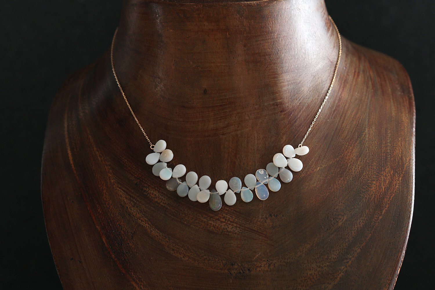 専用　Ryui ドロップ オパールチェーンネックレス K18 リュイ Ryui ドロップ オパールチェーンネックレス K18 リュイ