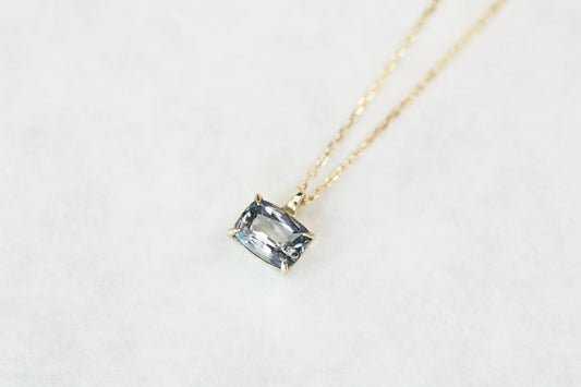 Gray sapphire necklace