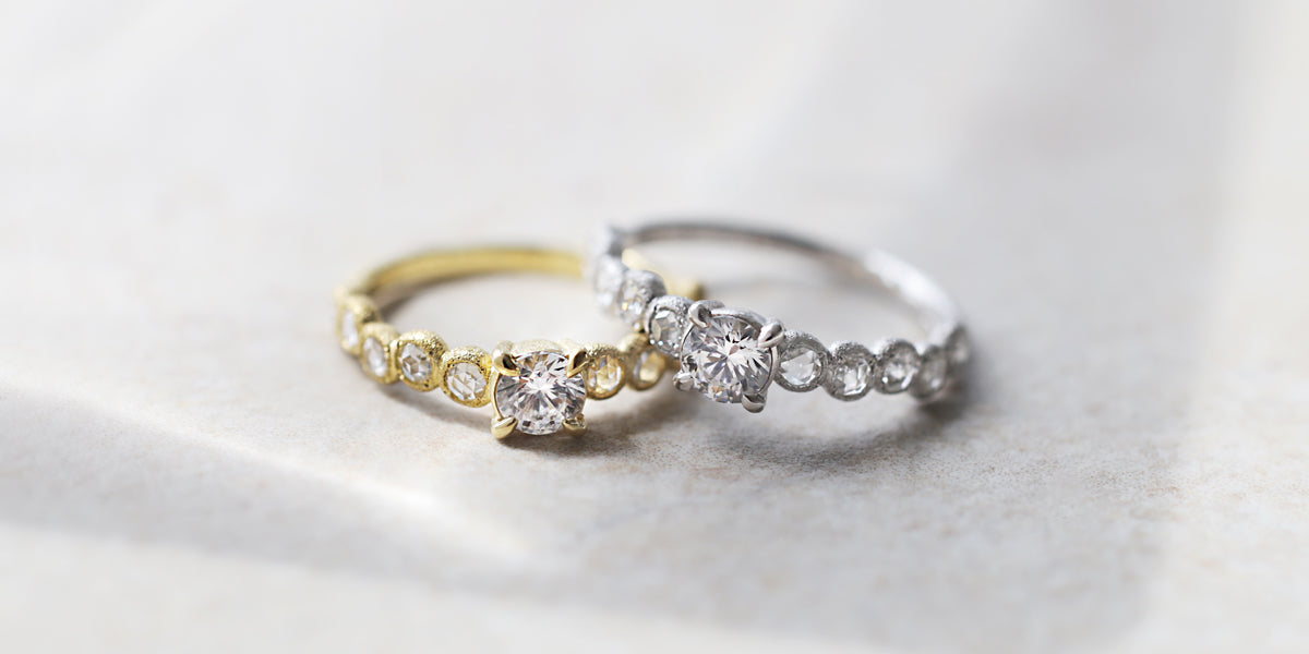 Pebble little + brilliant cut diamond / エンゲージリング– Ryui