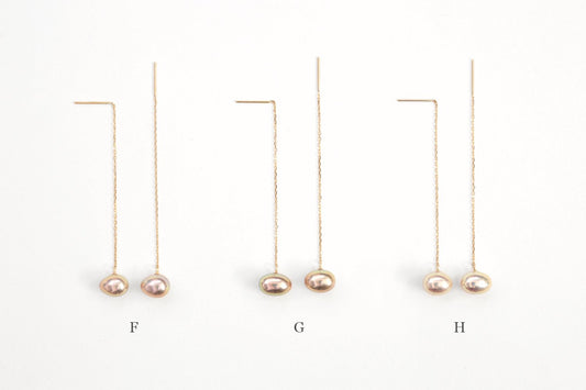 Metallic pearl earrings