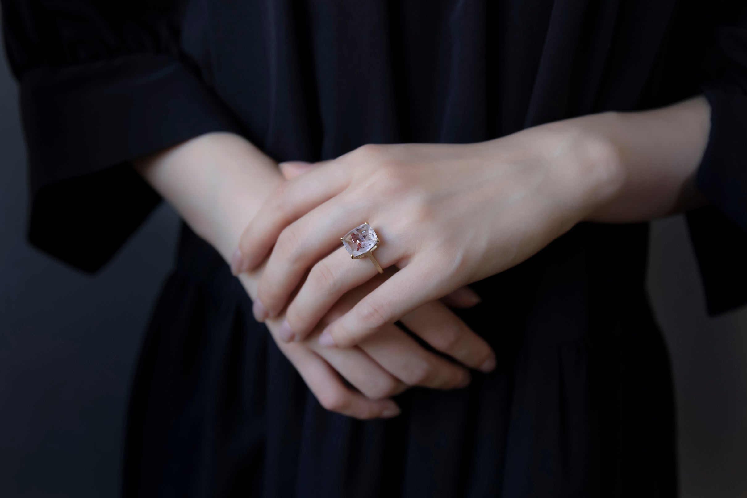 ヘマタイトインクォーツ　リング　ヘマタイトインクォーツ　指輪 ヘマタイトインクォーツリング– Ryui