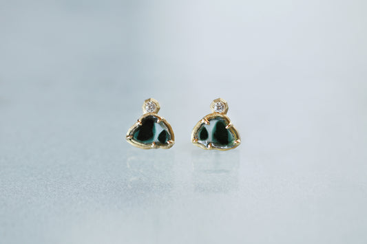 Bicolor tourmaline earrings