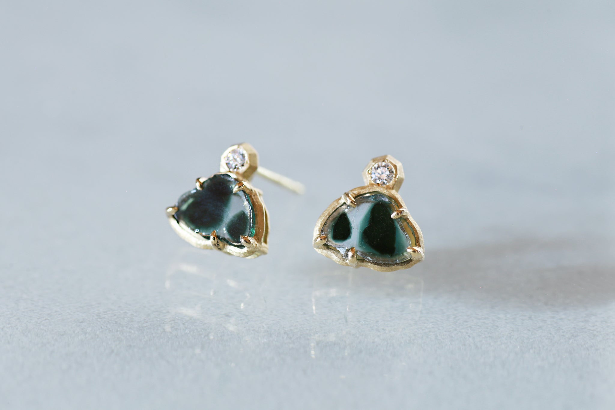 Bicolor tourmaline earrings