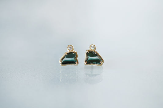 Bicolor tourmaline earrings