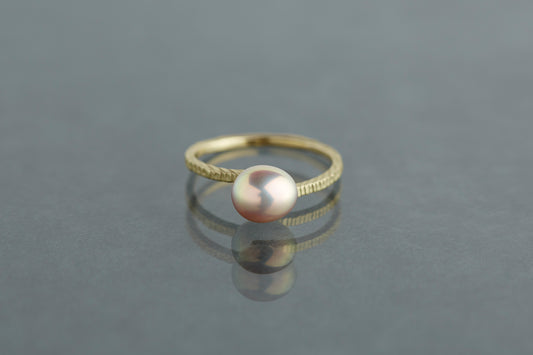 Unknown knowns line + metallic pearl ring