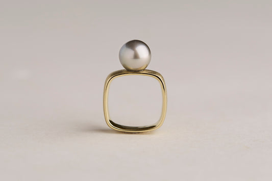 Syami ring + tahiti pearl / K18