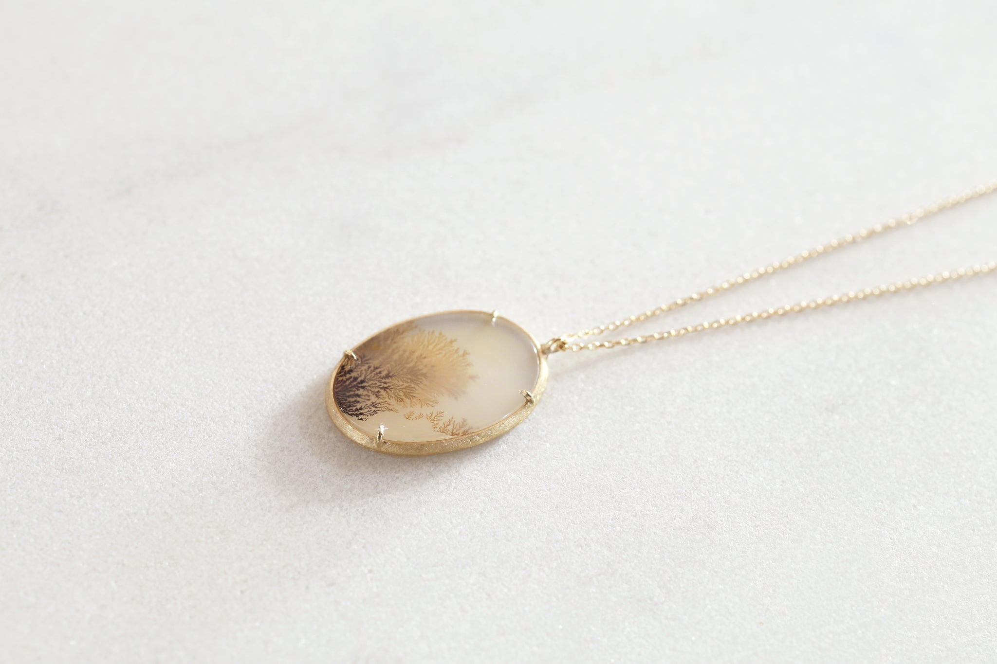 Dendritic agate necklace