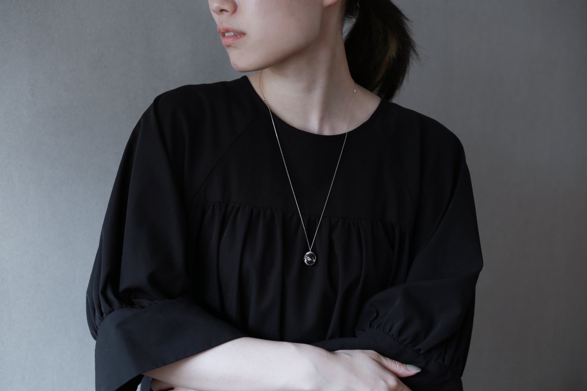 カルサイトインクォーツネックレス– Ryui