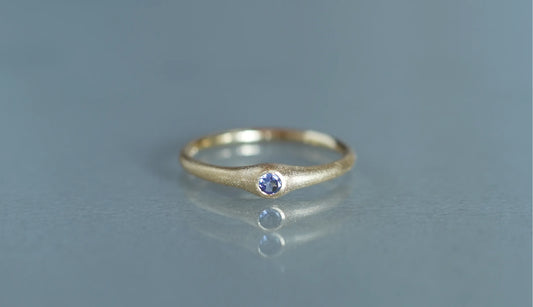 Cradle ring + tanzanite / K10・K18
