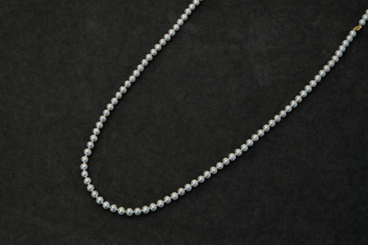 White pearl long necklace