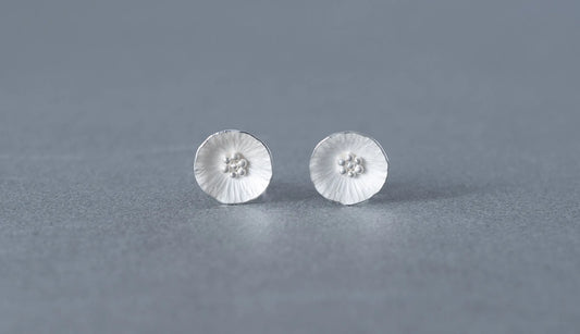 Flower earrings / Silver
