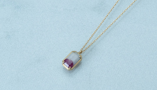 [Ryui Monthly piece] Ruby in quartz necklace