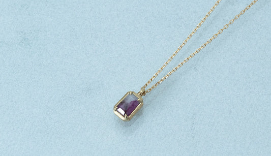 [Ryui Monthly piece] Ruby in quartz necklace