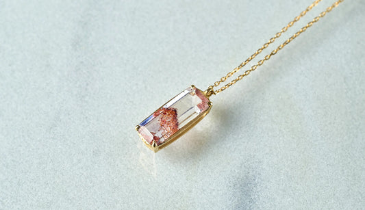 Red phantom quartz necklace