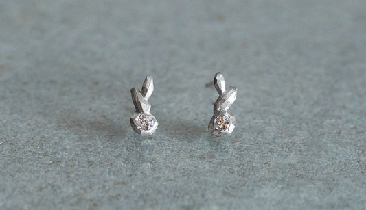 Whisper earrings + white sapphire