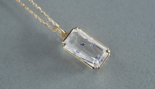 [Monthly piece] Fluorite in quartz necklace