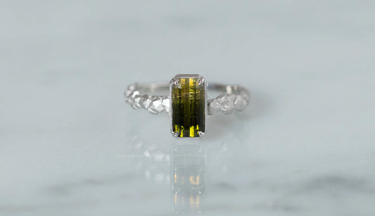Whisper ring + bicolor tourmaline