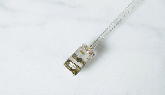 Tourmaline in quartz necklace