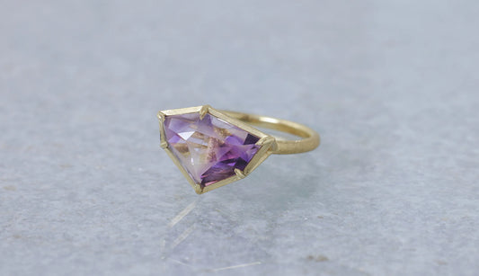 [Canna Oshiro × Ryui] Bicolor amethyst ring