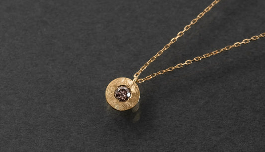 Enfold necklace + diamond (brown)