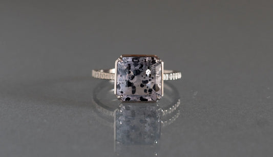 [Ryui Momthly Selection] Diopsite in rose quartz ring