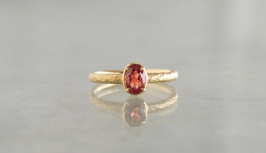 [Ryui Monthly Selection] Red oregon sunstone ring