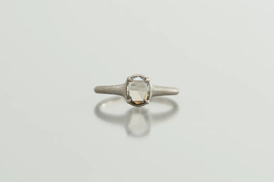 Rose cut diamond ring (light brown)