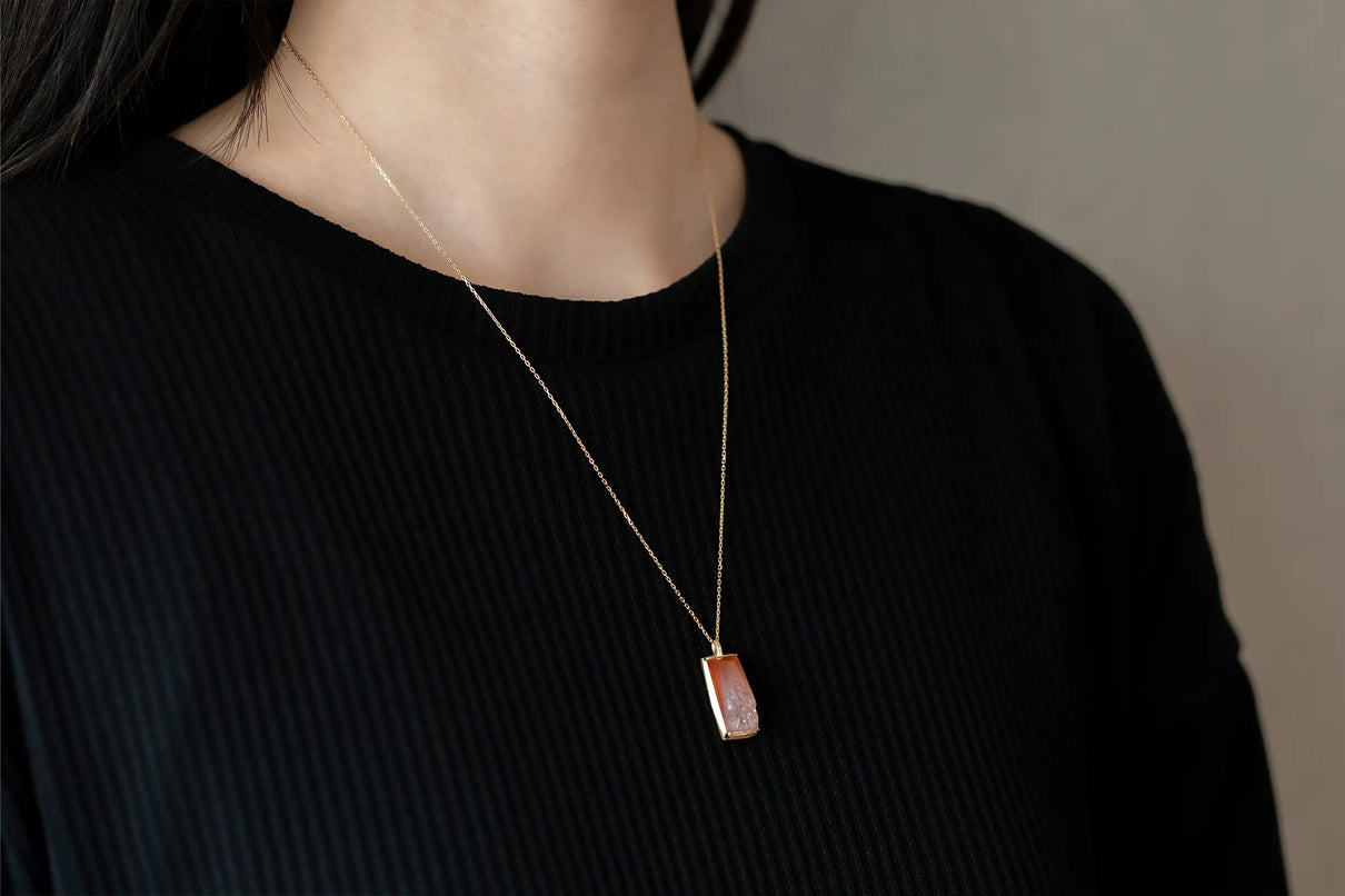 アマーロ アンティーク ネックレス カーネリアン レッド ビジュー アマーロ アンティーク ネックレス カーネリアン レッド ビジュー