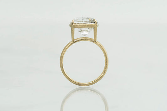 Marcasite in quartz ring