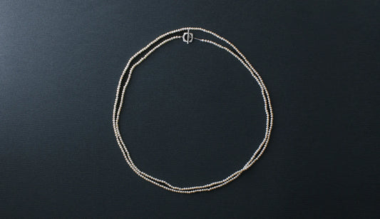 White pearl long necklace 約120cm