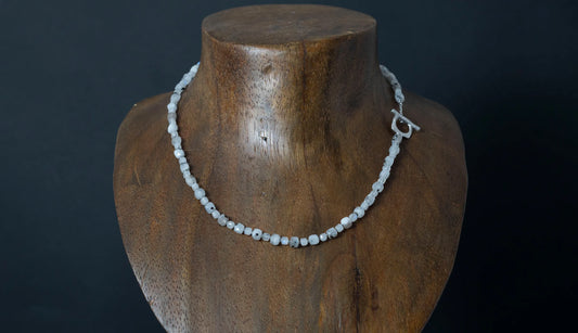 Moonstone cube necklace 約43cm
