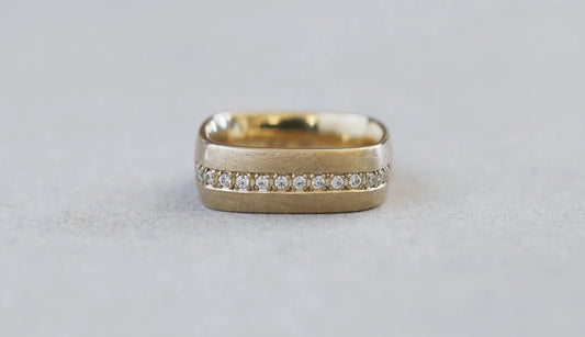Syami ring + diamond ( line ) / K10・K18