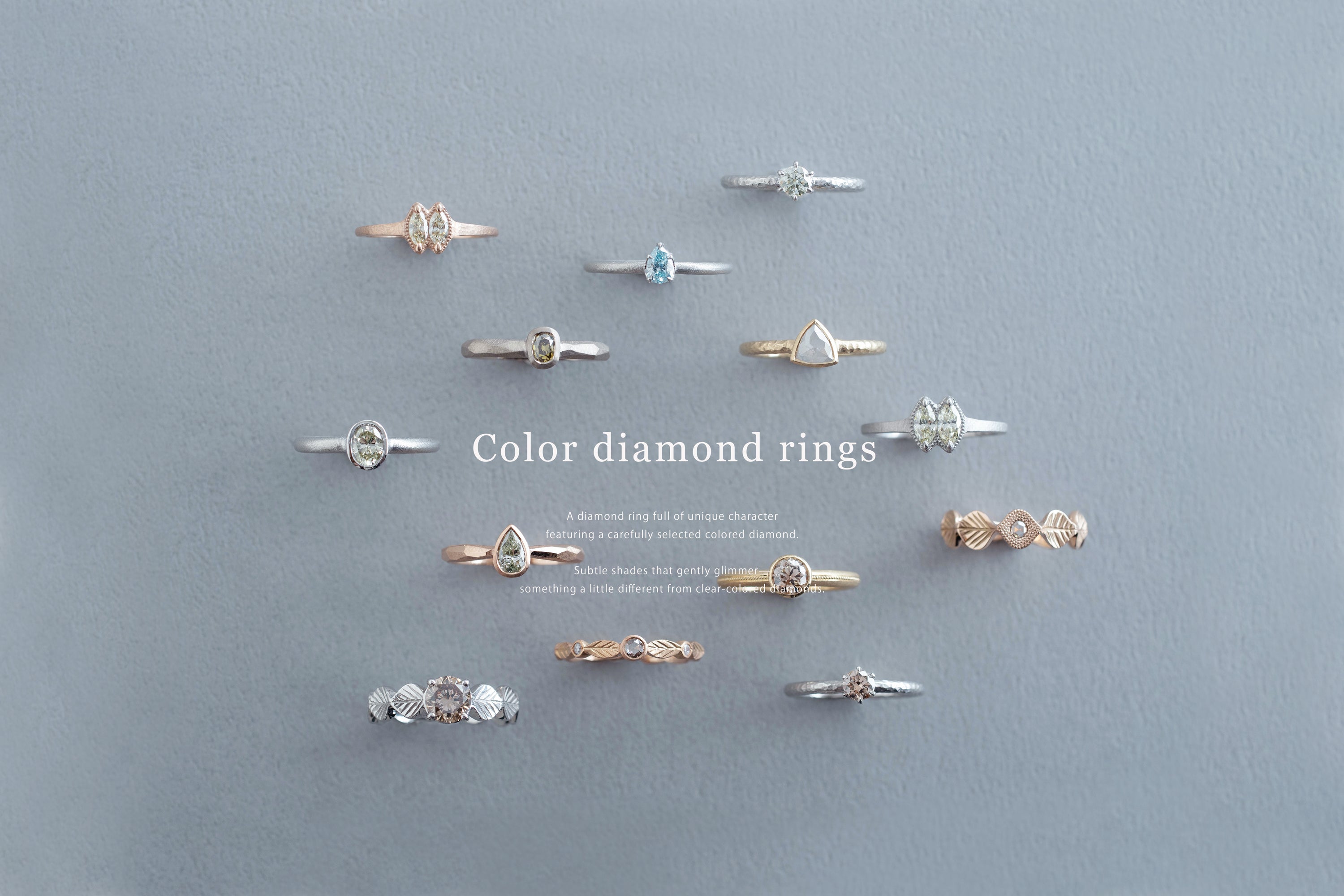 Color diamond rings