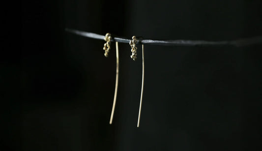 Whisper earrings + light brown diamonds