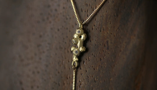 Whisper necklace + light brown diamonds