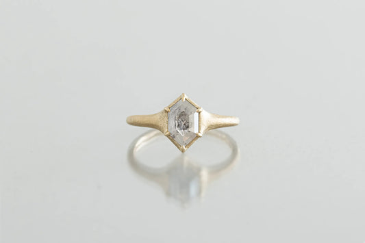 Rose cut diamond ring (ice color)