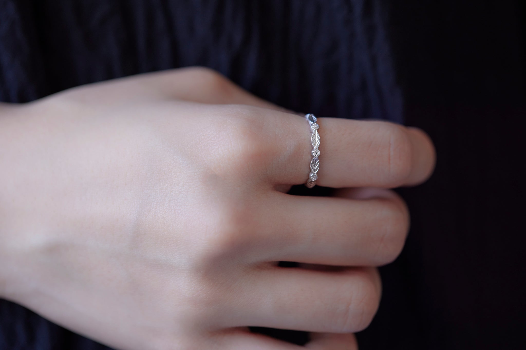 Bloom ring + diamond / Pt900 – Ryui