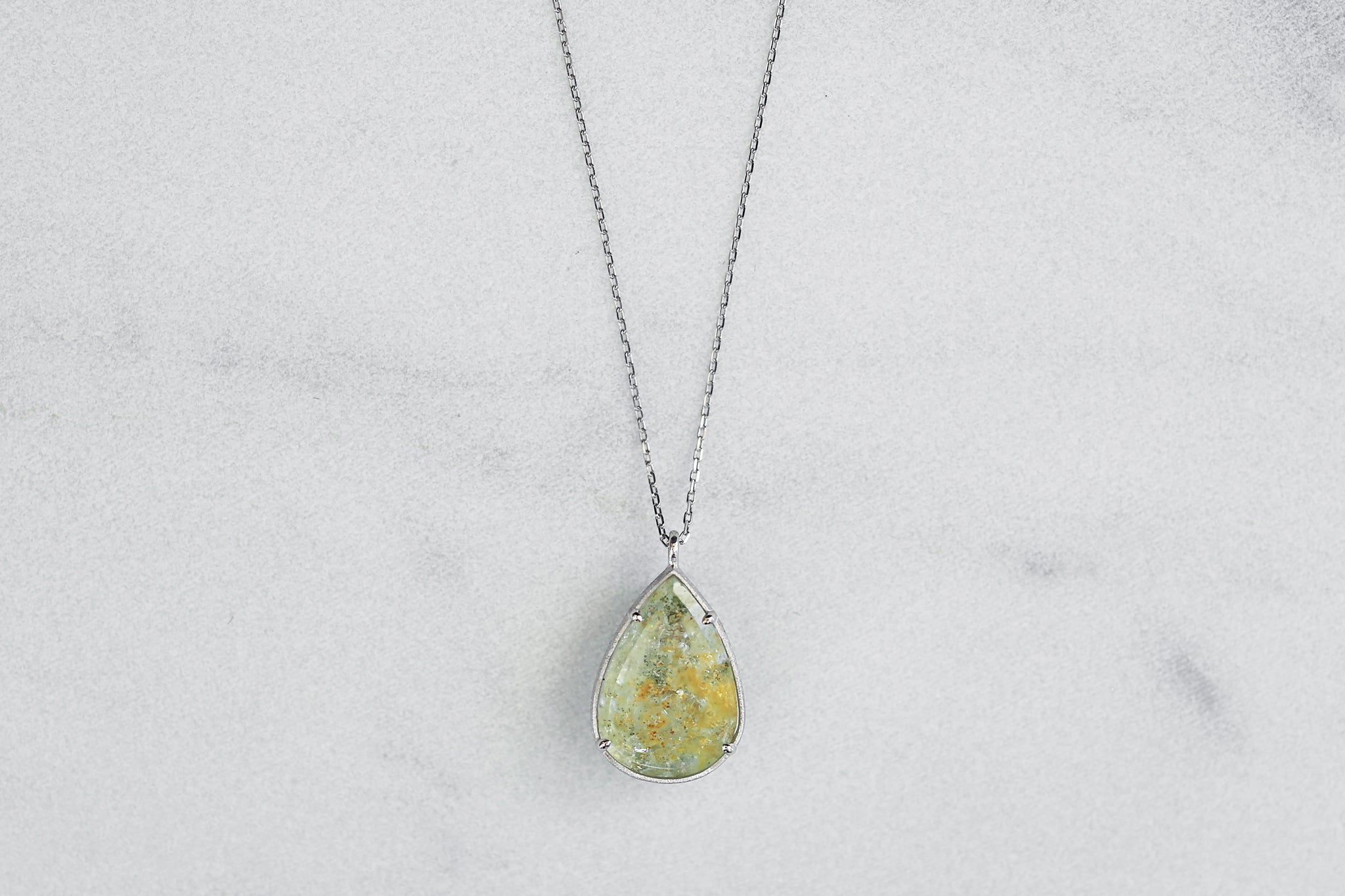 Inclusion aquamarine necklace