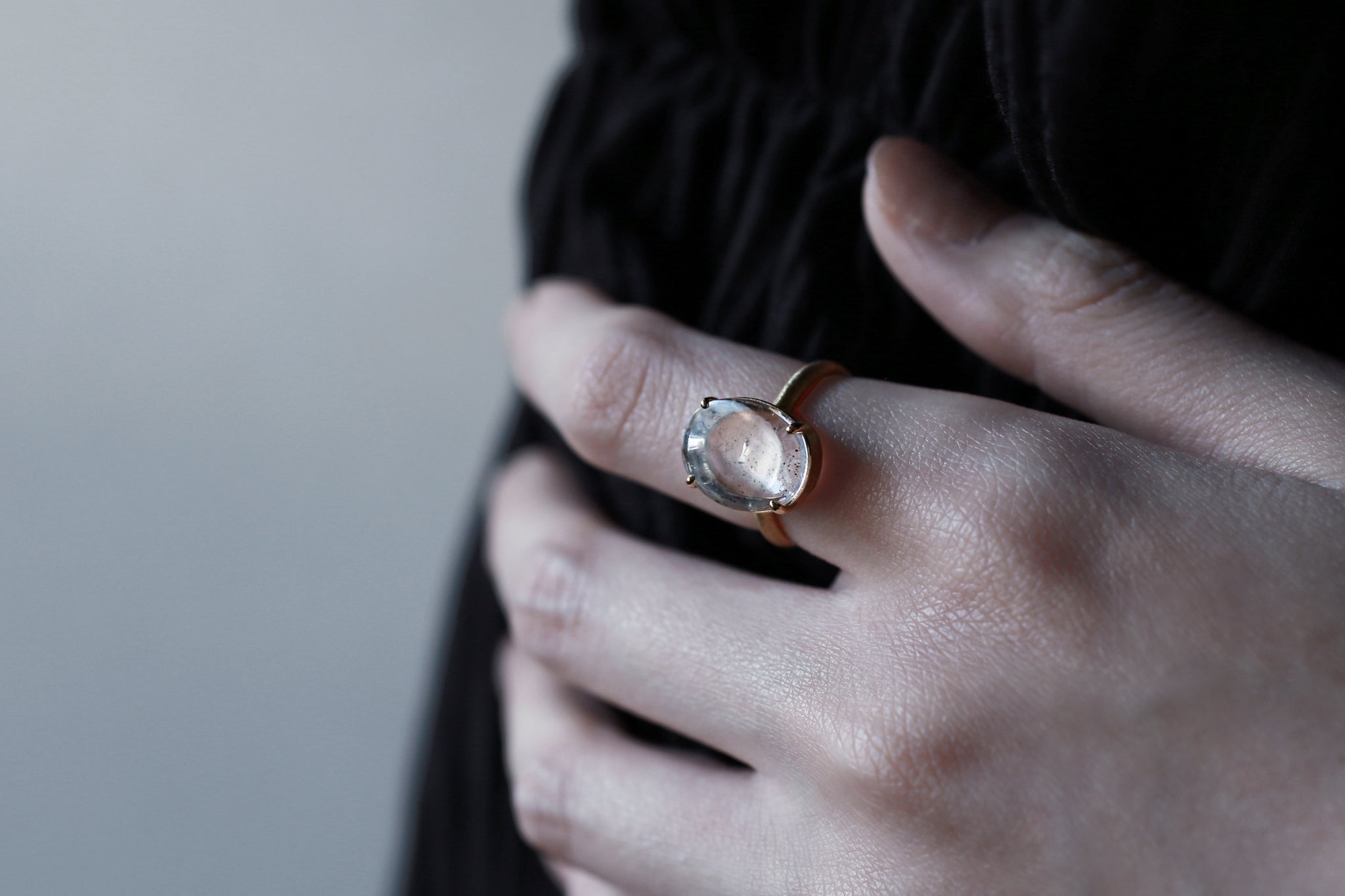 Pink fire quartz ring – Ryui