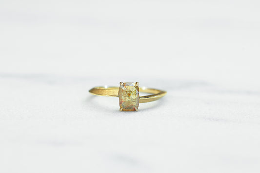 Yellow diamond ring