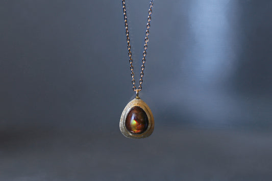 Fire agate necklace