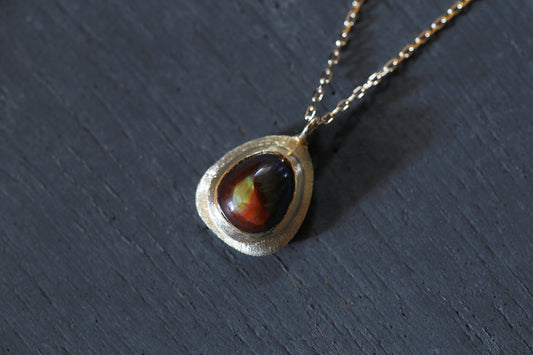 Fire agate necklace