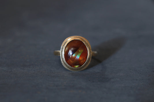 Fire agate ring