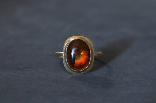 Fire agate ring